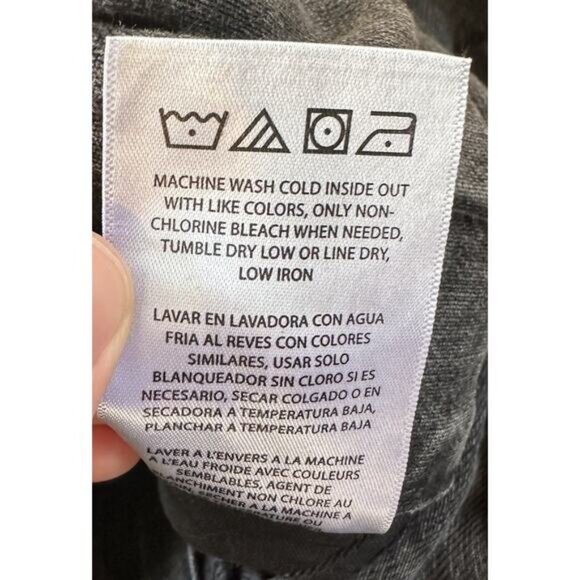 Lee Union-Alls Studded Denim Jumpsuit Size Large Women's Black Zip/Snap Front - Picture 5 of 10